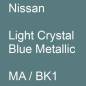 Preview: Nissan, Light Crystal Blue Metallic, MA / BK1.